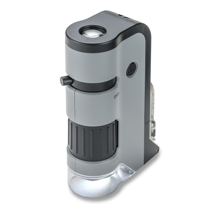 Microscop portabil cu LED si UV, cu adaptor de smartphone, marire 100-250x, MicroFlip [16]