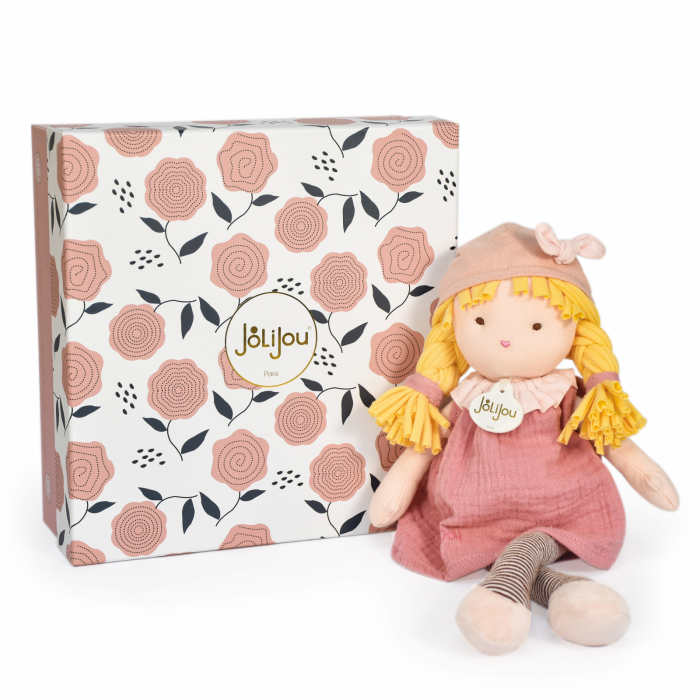 Papusa Eva, 30 cm, material textil, roz [1]