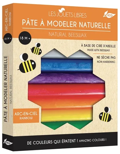 Plastilina ceara naturala, 10 culori, ECO, curcubeu [1]