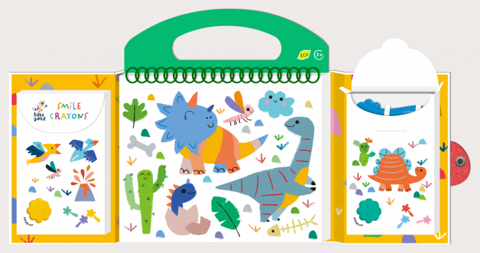 Primul meu kit de desenat - Prietenii Dinozauri, Haku Yoka, portabil [2]