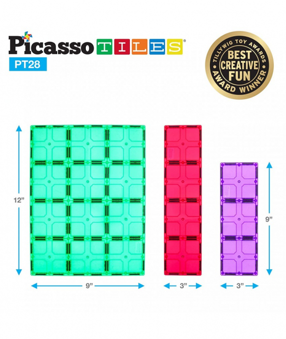 Set Magnetic Picasso Tiles - 28 Piese [4]