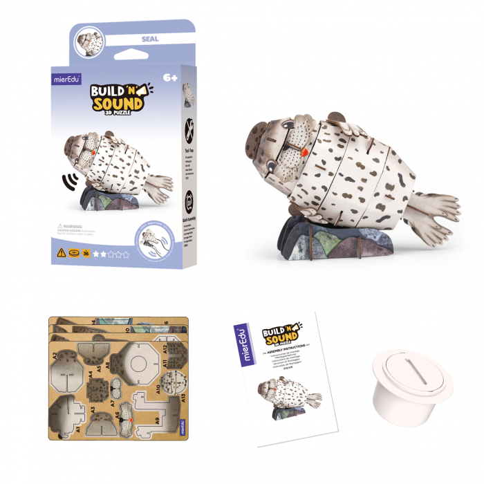 Puzzle 3D cu sunete - Foca, Build 'n' Sound [2]