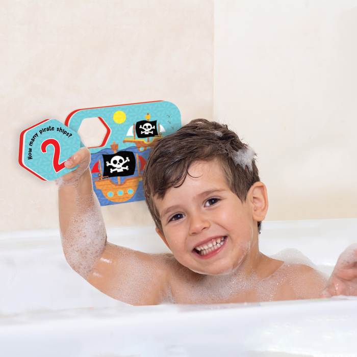 Puzzle de baie pentru bebeluși, cu piese mari de spumă, cu pirați - Playful Pirates Bath Puzzle [4]