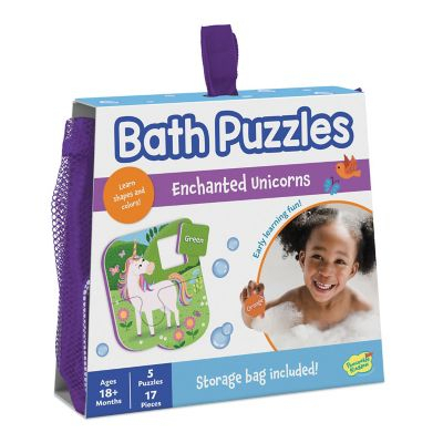 Puzzle de baie pentru bebeluși, cu piese mari de spumă, unicorni fermecați - Unicorns Bath Puzzle [1]