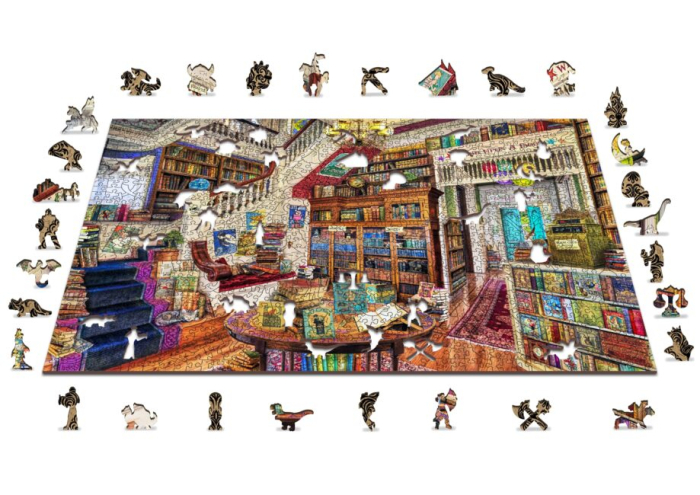 Puzzle din lemn, Biblioteca magica, 1010 piese [4]