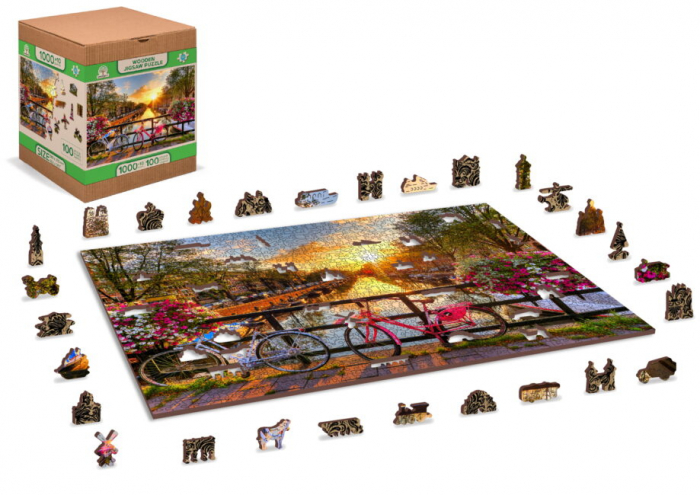 Puzzle din lemn, Bicicletele din Amsterdam, 1010 piese [2]