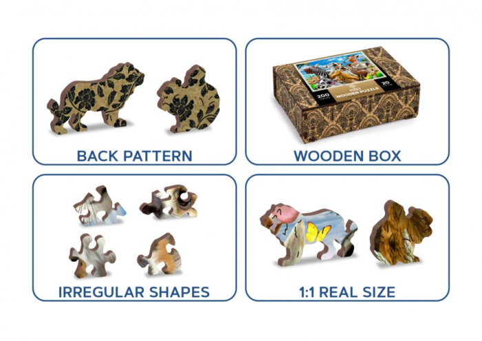 Puzzle din lemn, Bine ai venit in Africa, 200 piese [7]