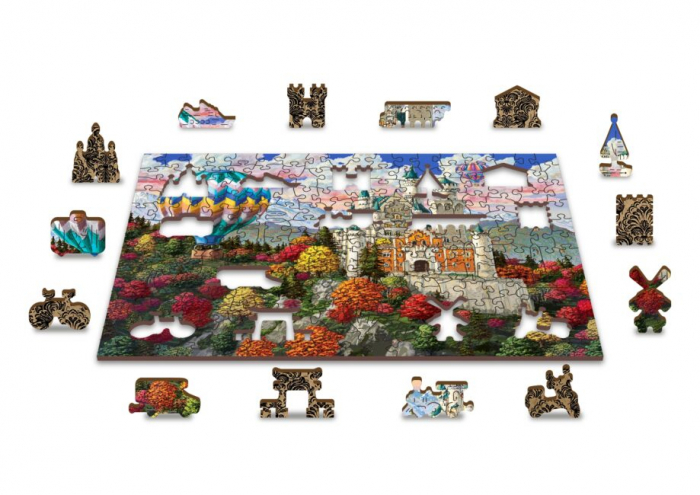Puzzle din lemn, Castelul Neuschwanstein, 200 piese [4]