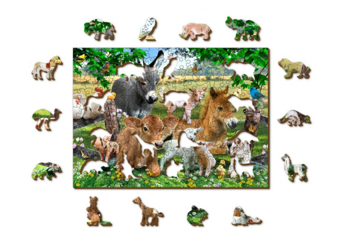 Puzzle din lemn, Cresa animalelor, 200 piese [5]