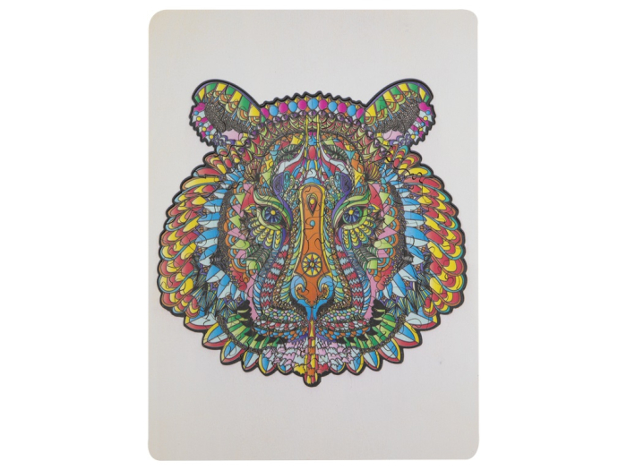 Puzzle din lemn cu forme unice, Tigru, 130 piese, Moxy [9]