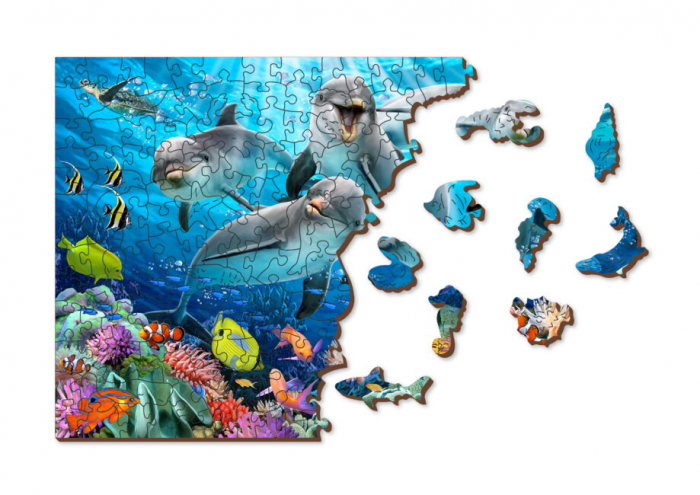 Puzzle din lemn, Dansul delfinilor, 1010 piese [3]