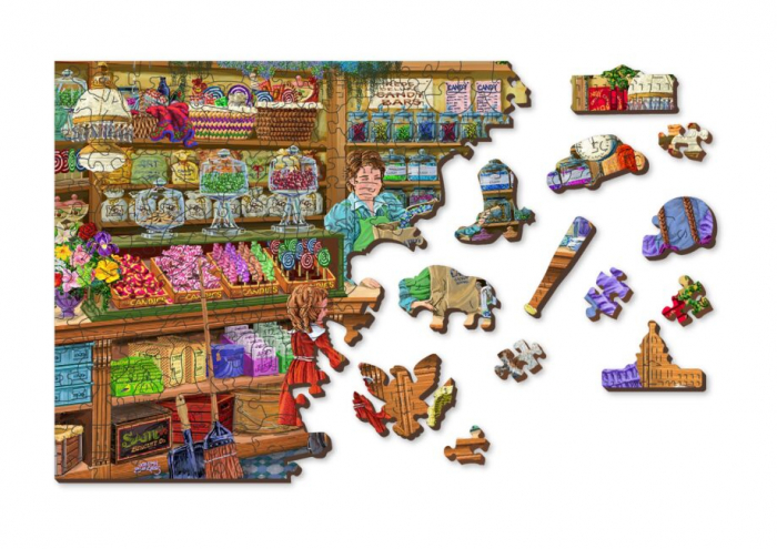 Puzzle din lemn, Magazinul de bomboane, 200 piese [3]