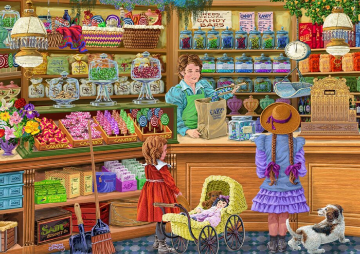 Puzzle din lemn, Magazinul de bomboane, 200 piese [6]
