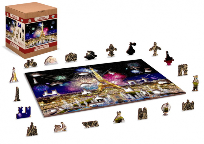 Puzzle din lemn, Parisul noaptea, 505 piese [2]