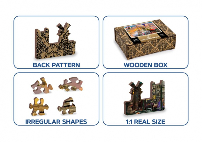Puzzle din lemn, Primavara la Paris, 200 piese [7]