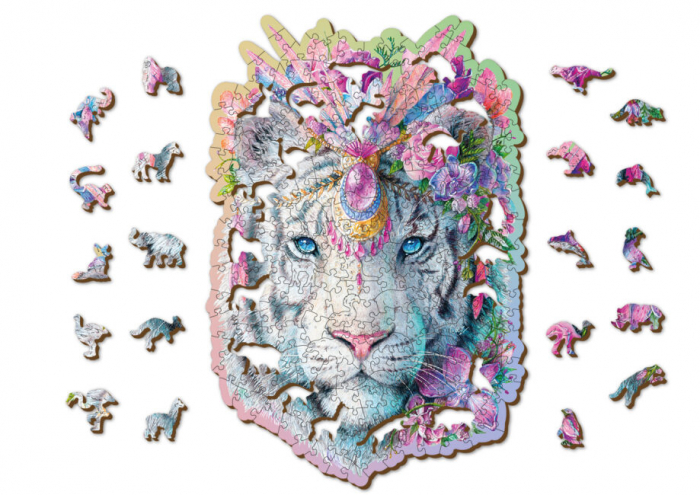 Puzzle din lemn, Tigrul alb, 250 piese [5]