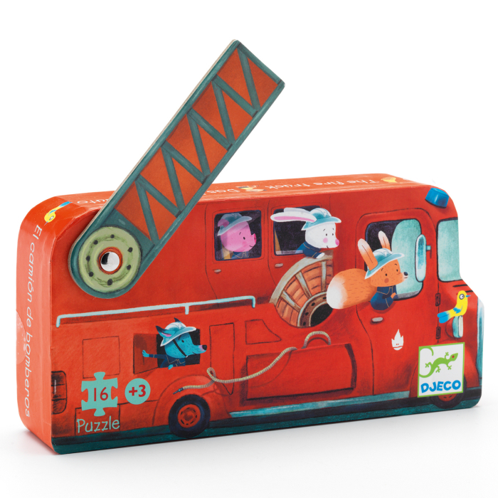 Puzzle Djeco – Mașina de pompieri [4]