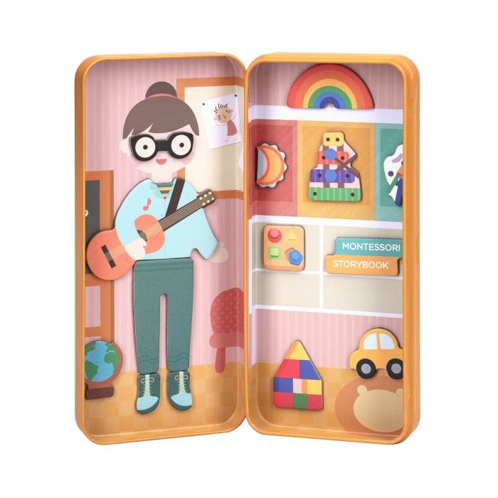 Puzzle magnetic in cutie metalica, joc de potrivire si asociere - Educatoare [6]