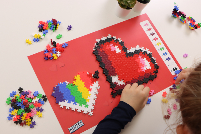 Puzzle pe numere Plus-Plus, 250 piese, Inimi [3]