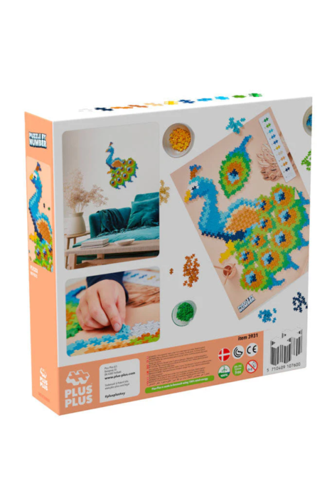 Puzzle pe numere Plus-Plus, 800 piese, Paun [6]