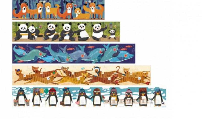 Puzzle progresiv 1,2,3..10 pinguini Londji [4]