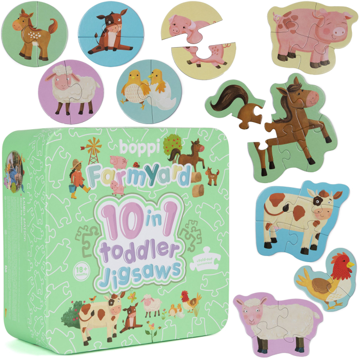 Puzzle progresiv Toddler 10 in 1, Boppi - Ferma [1]