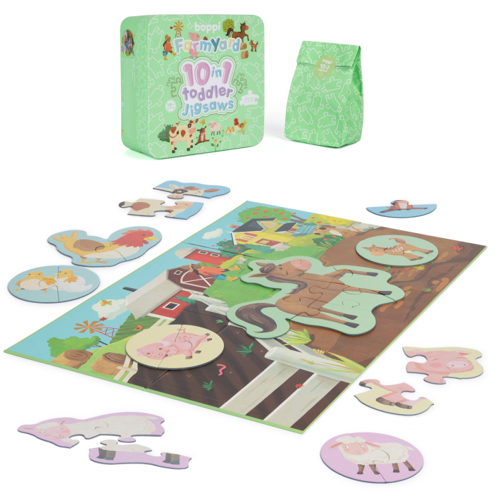 Puzzle progresiv Toddler 10 in 1, Boppi - Ferma [2]