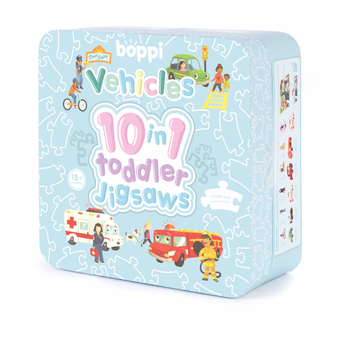 Puzzle progresiv Toddler 10 in 1, Boppi - Vehicule [2]