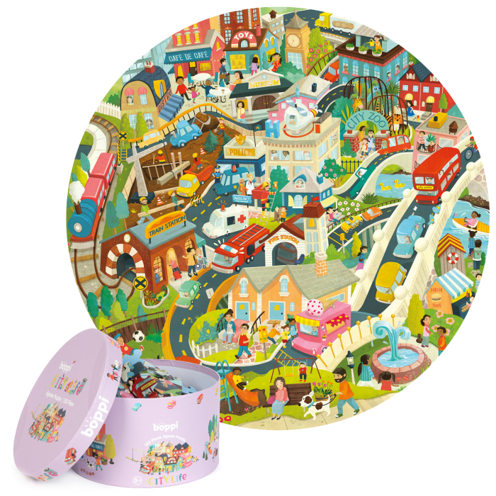 Puzzle rotund, 150 piese, Boppi - Orasul [3]