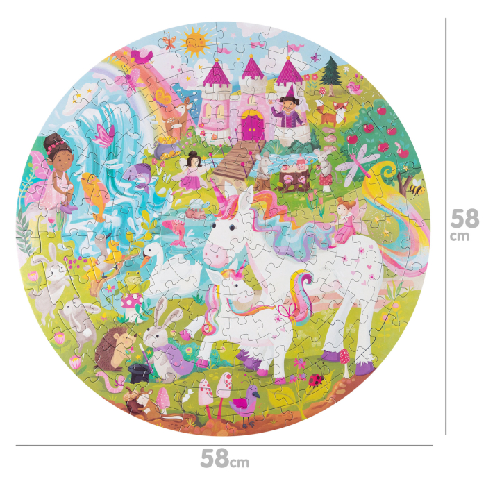 Puzzle rotund, 150 piese, Boppi - Unicorn [2]