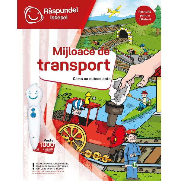 Raspundel Istetel Carte Interactiva cu autocolante, Mijloace de Transport [3]