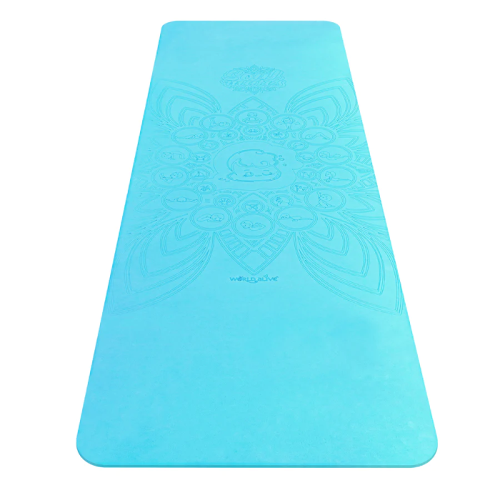 Saltea Yoga pentru adulti, ecologica - Wave, albastra [9]