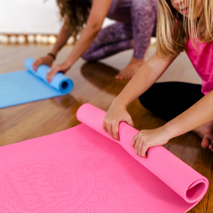 Saltea Yoga pentru copii, ecologica - Sun and Moon, roz [4]