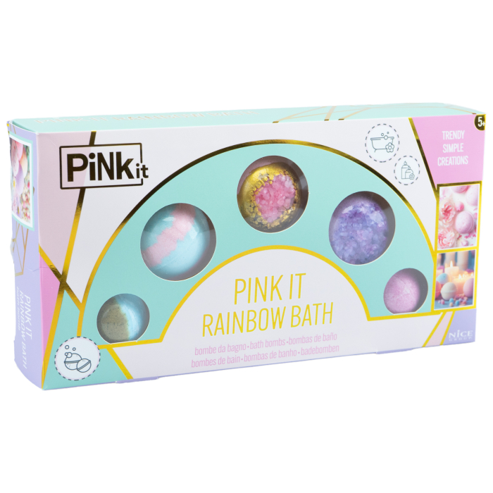 Set 5 bombe de baie curcubeu, Pink It [7]