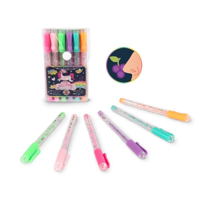 Set 6 mini pixuri parfumate cu gel, model unicorn [1]