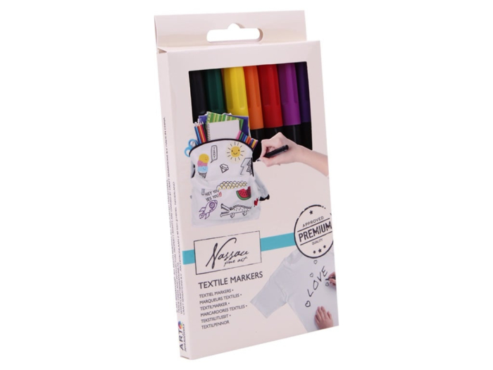 Set 8 markere pentru textile, Fine Art, Nassau [1]