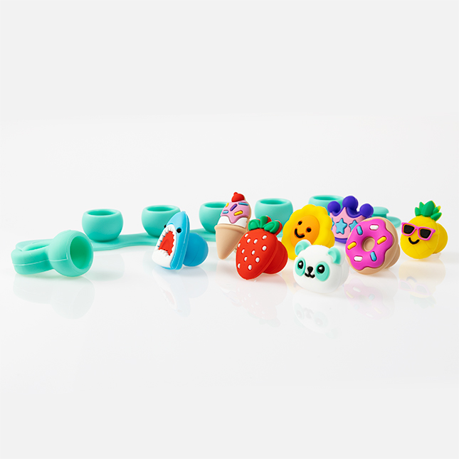 Set Brățară si inel cu talismane pop-it Plip Charms, mov [2]