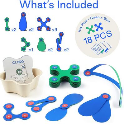 Set Clixo de construit cu magnet - Itsy pack Blue-Green 18 [2]