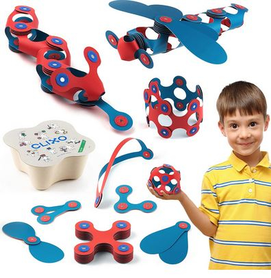 Set Clixo de construit cu magnet- Itsy pack Flamingo-Turquoise 18 [4]