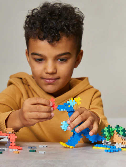 Set constructie Plus-Plus, 600 piese, Invata sa construiesti dinozauri [5]
