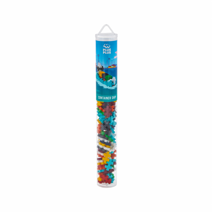 Set constructie Plus-Plus, tub 100 piese, Nava-container [1]
