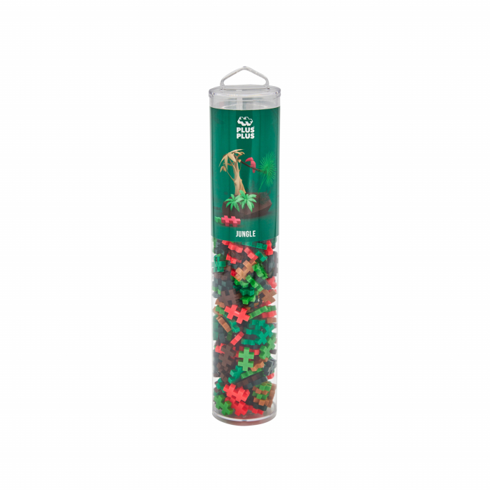 Set constructie Plus-Plus, tub 240 piese, Jungle Mix, culorile junglei [1]