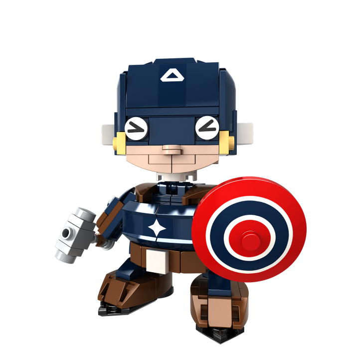 Set construcție Soldat albastru – supererou cu scut, 226 piese [2]