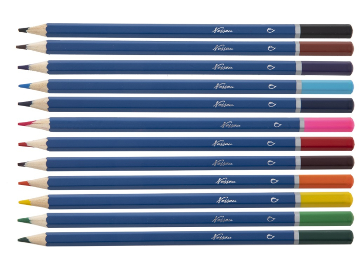 Set creativ, 12 carioci acuarela, 12 creioane colorate tip acuarela, 1 pensula, Nassau [8]