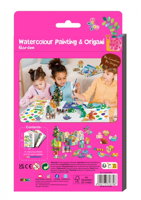 Set creativ 2 in 1 - Pictura si Origami - Gradina [2]