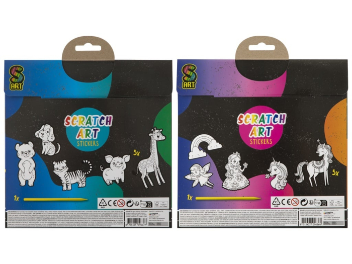 Set creativ, 5 abtibilduri XL de razuit, Grafix [5]