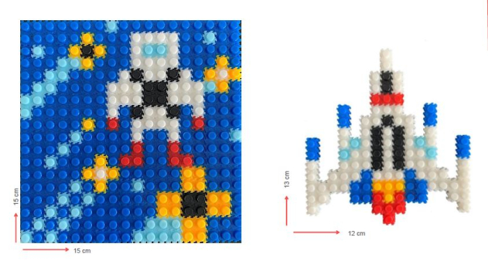 Set creativ cu pixeli, Mozaic misiune spatiala [4]