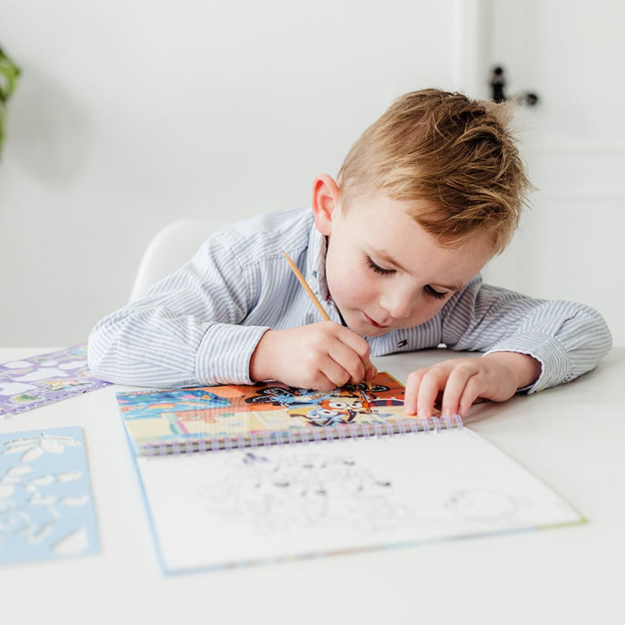 Set creativ de razuit si colorat, Bluey, Totum [10]
