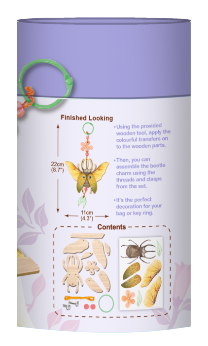 Set creativ din lemn - breloc Carabus, colectia Creatii Naturale [10]