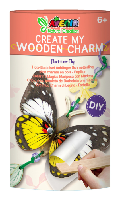 Set creativ din lemn - breloc Fluture, colectia Creatii Naturale [1]